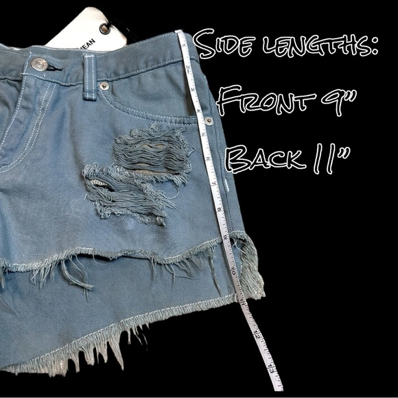 Originally NWT White Distressed Cut Off Shorts now in Antique Sage. Size 27🍃 - Picture 4 of 9